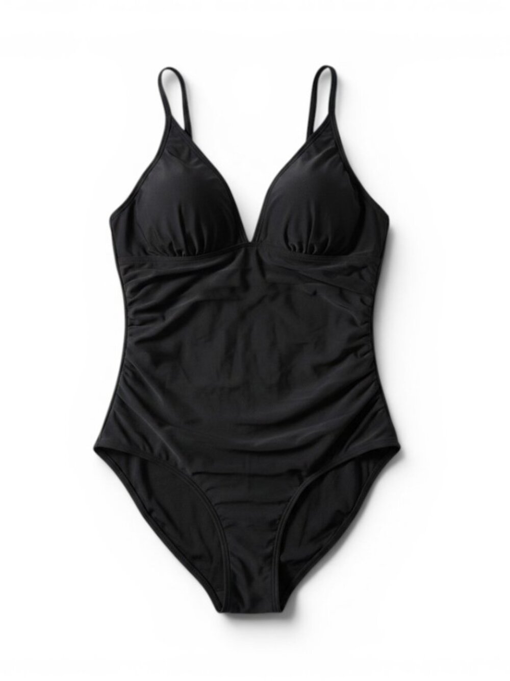 Cupshe Black One-Piece Swimsuit with Thin Straps